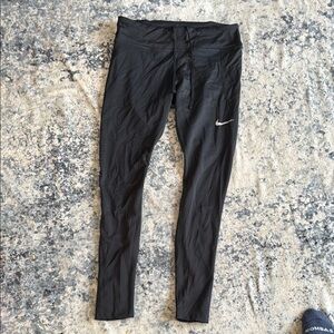 Nike Black Leggings with White Swoosh